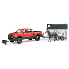 Αγροτικό φορτηγάκι RAM 2500 με τρέιλορ και άλογο - Bruder #02501