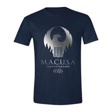 T-Shirt Fantastic Beasts - Macusa λογότυπο μπλε ραφ size:L #TIM50FAN-L