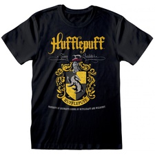 T-shirt Hufflepuff Black Crest - Harry Potter (Μαύρο/XL) - Heritage #HAR00309TSC