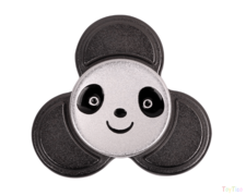 Spinner Kung Fu Panda τριπλό μαύρο μεταλλικό με μεταλλική θήκη #HOP-20