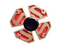 Spinner Superman τετραπλό χρυσό με κόκκινο αλουμινίου σε blister #HOP-45