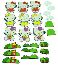 Φιγούρες τοίχου Hello  Kitty 24τμχ.