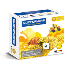 Clicformers Δημιουργίες κίτρινο σετ (2 σε 1) 25 τεμάχια - Magformers #807002