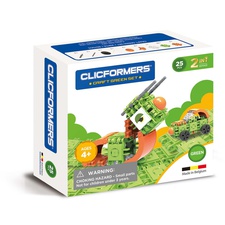 Clicformers Δημιουργίες πράσινο σετ (2 σε 1) 25 τεμάχια - Magformers #807003