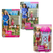 Barbie Σετ αθλητικά Επαγγέλματα (3 σχέδια) - Mattel #GLM53