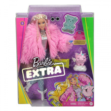 Barbie Extra #3 - Fluffy Pink Jacket - Mattel #GRN28