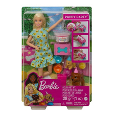 Barbie Puppy Party Doll Και Σκυλάκια Πάρτι Γενεθλίων - Mattel #GXV75