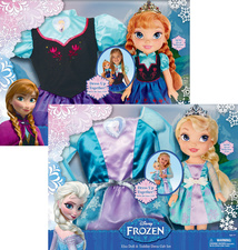 Κούκλα Frozen Νήπια μαζί με αληθινό φόρεμα 34εκ.
