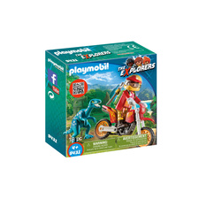 Εξερευνητής με Motocross και μικρό δεινόσαυρο - Playmobil #9431