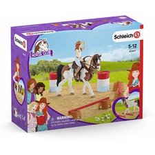 Σετ παιχνιδιού άλογο και αξεσουάρ ιππασίας της Χάνα - Schleich-S #SC42441