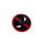 Spinner Deadpool μαύρο με κόκκινο μεταλλικό σε blister #HOP-30