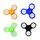 Fidget Spinner με led (4 Σχέδια) #HOP/01