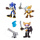 Σετ παιχνιδιού 3 φιγούρων Sonic 6,5εκ με αξεσουάρ - Jakks Pacific #41704