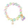 Rainbow Unicorn βραχιόλι με πολύχρωμες πέρλες - KD Kids #S20302