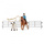 Σετ παιχνιδιού Καουμπόισσα με καφέ άλογο και μοσχαράκι - Αγώνες λάσου - Schleich-S #SC42577